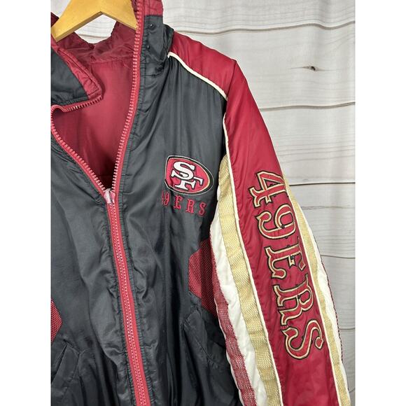 Vtg Pro Player 90'sSan Francisco 49ers Reversible Jacket Mens Large Please Read - Picture 4 of 8